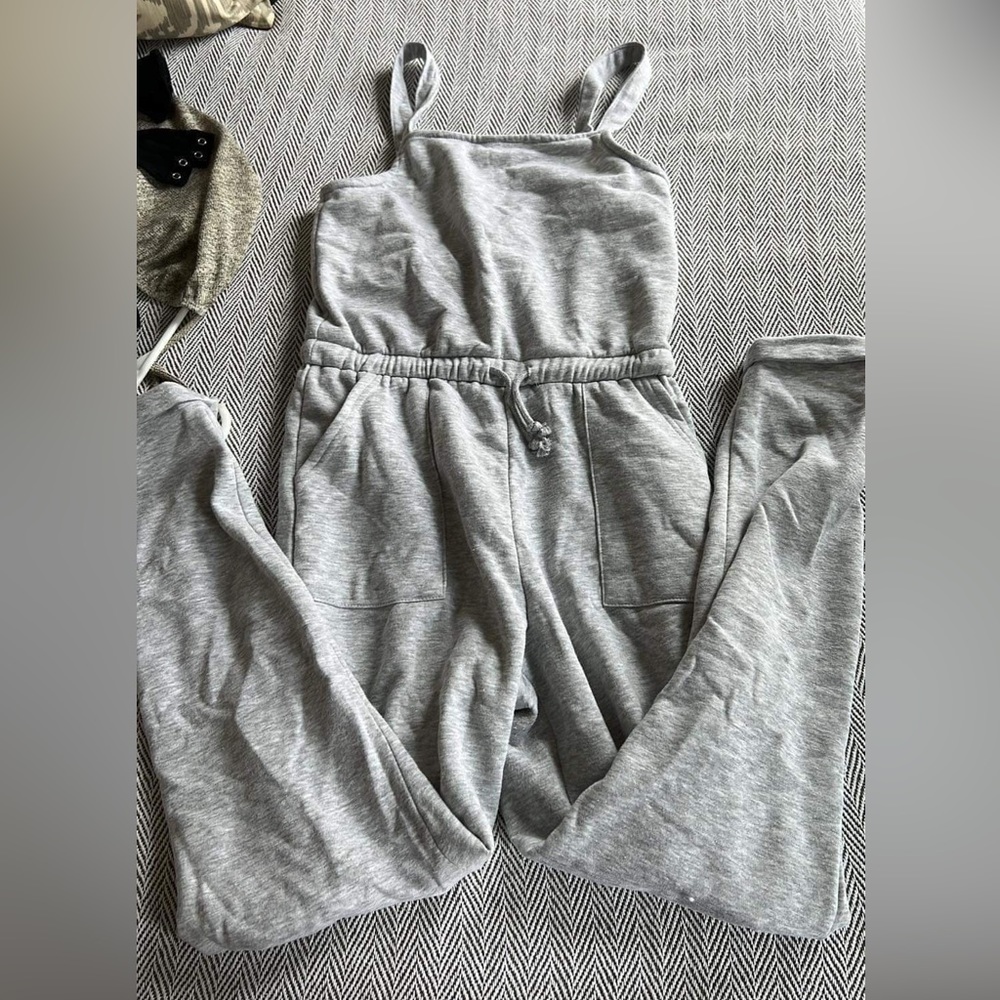 Cotton jumpsuit with drawstring
